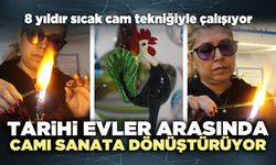 Tarihi evler arasında camı sanata dönüştürüyor