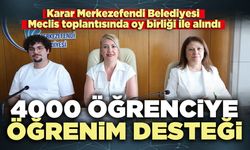 4000 Öğrenciye öğrenim desteği
