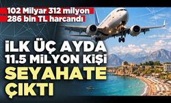 İlk üç ayda 11.5 milyon kişi seyahate çıktı