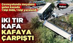 İki tır kafa kafaya çarpıştı: 1 kişi öldü, 1 kişi yaralandı