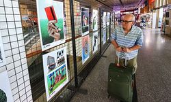 Uluslararası Karikatür Sergisi otogarda sanatseverlerle buluştu