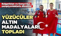 Yüzücüler altın madalyaları topladı