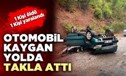 Otomobil kaygan yolda takla attı: 1 öldü 1 yaralandı