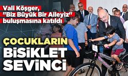 Çocukların bisiklet sevinci