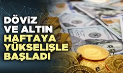 Döviz ve altın haftaya yükselişle başladı