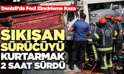 Denizli’de Feci Zincileme Kaza: Sıkışan Sürücüyü Kurtarmak 2 Saat Sürdü