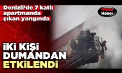 Apartmanda çıkan yangında iki kişi dumandan etkilendi