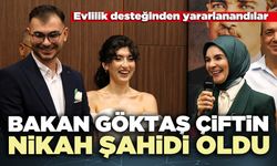 Bakan Göktaş çiftin nikah şahidi oldu