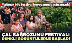 Çal Bağbozumu Festivali renkli görüntülerle başladı