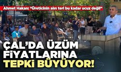 Çal’da üzüm fiyatlarına tepki büyüyor