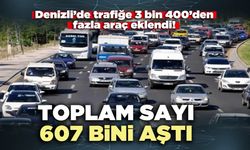 Denizli’de trafiğe 3 bin 400’den araç eklendi: Toplam sayı 607 bini aştı