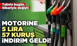 Motorine 5 lira 57 kuruş indirim geldi!