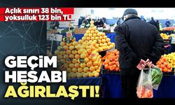 Geçim hesabı ağırlaştı: Açlık sınırı 38 bin, yoksulluk 123 bin TL
