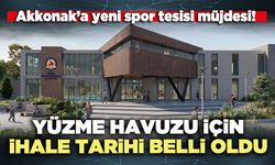 Akkonak yüzme havuzu için ihale tarihi belli oldu