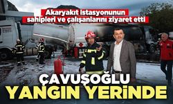 Çavuşoğlu yangın yerinde