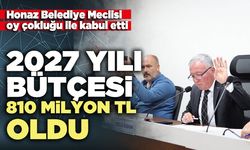 Honaz Belediye’sinin 2027 yılı bütçesi 810 milyon TL oldu