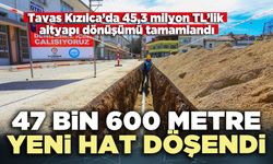 47 Bin 600 metre yeni hat döşendi