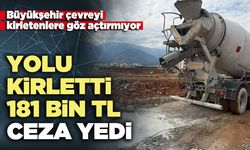 Yolu kirletti 181 bin TL ceza yedi