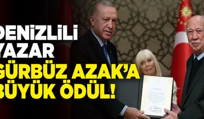 Cumhurbaşkanı Erdoğan’dan Denizlili Yazar Gürbüz Azak’a Büyük Ödül
