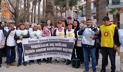 Denizli'de sendikacı Mehmet Türkmen’in serbest bırakılması talep edildi.