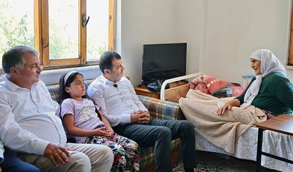 Çavuşoğlu ve Pütün Halime Özke’yi ziyaret etti