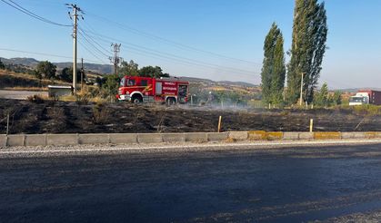 Refüjde çıkan yangın kısa sürede söndürüldü