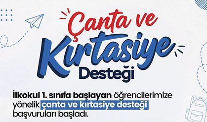 Merkezefendi’de çanta ve kırtasiye desteği başladı