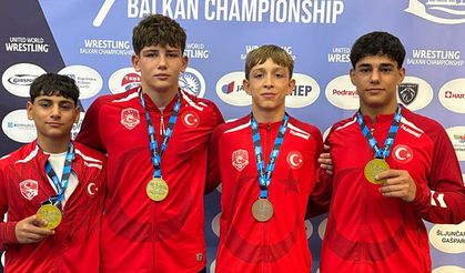 Denizlili güreşçiler Balkanları fethetti