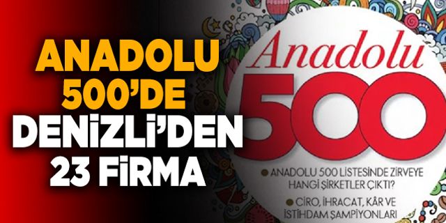 Anadolu 500’e Denizli’den 23 Firma Girdi