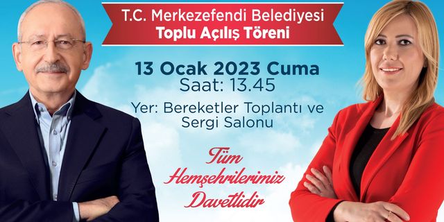 CHP Genel Başkanı Kılıçdaroğlu 13 Ocak Cuma Günü Denizli’de