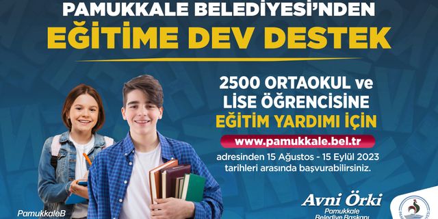 Pamukkale Belediyesi’nin Eğitim Yardımı Başvurularında Son Gün 15 Eylül