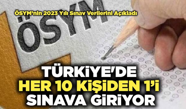 Türkiye'de Her 10 Kişiden 1’i Sınava Giriyor