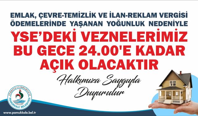 Vezneler Saat 24.00’e Kadar Hizmet Verecek