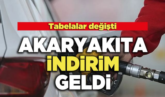 Akaryakıta İndirim Geldi