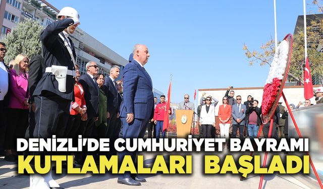 Denizli'de Cumhuriyet Bayramı Kutlamaları  Başladı