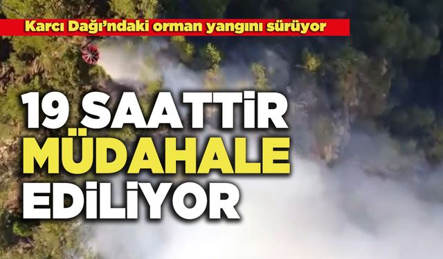 Karcı Dağı’ndaki orman yangınına 19 Saattir Müdahale Ediliyor