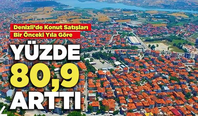 Denizli’de Konut Satışlarında Bir Önceki Yıla Göre Yüzde 80,9 Arttı