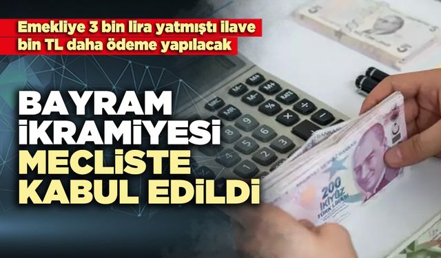 Bayram ikramiyesi mecliste kabul edildi
