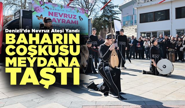 Denizli’de Nevruz Ateşi Yandı