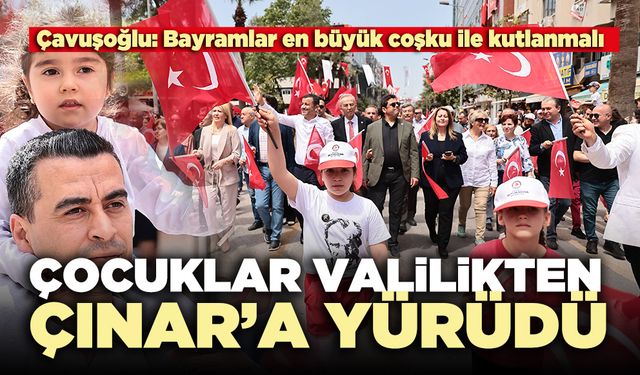Çocuklar valilikten Çınar’a yürüdü