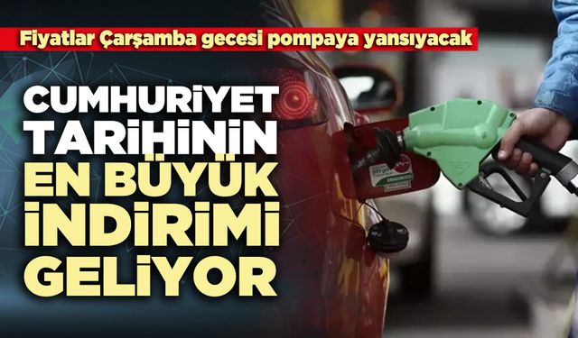 Cumhuriyet tarihinin en büyük indirimi geliyor