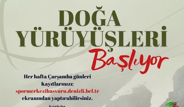 Denizli Büyükşehir Belediyesi'nden Doğa Yürüyüşü Etkinliği