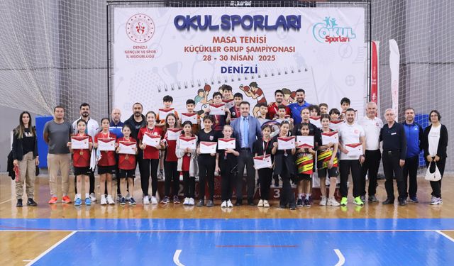 Denizli’de Masa Tenisi Küçükler Grup Şampiyonası Heyecanı Yaşandı