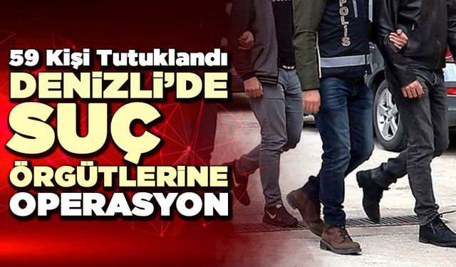 Denizli’de Suç Örgütlerine Operasyon