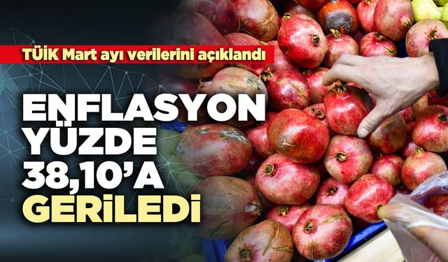 Enflasyon yüzde 38,10’a geriledi
