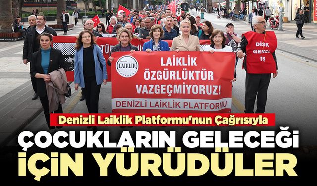 Laiklik Platformu'nun Çağrısıyla Çocukların geleceği için yürüdüler
