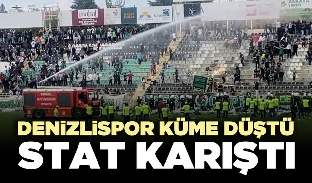 Denizlispor küme düştü, stat karıştı