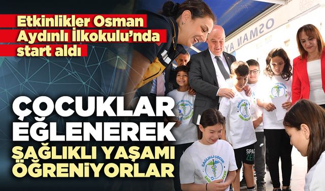 Çocuklar eğlenerek sağlıklı yaşamı öğreniyorlar