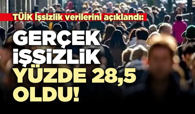 TÜİK İşsizlik verilerini açıklandı: Gerçek işsizlik yüzde 28,5 oldu!