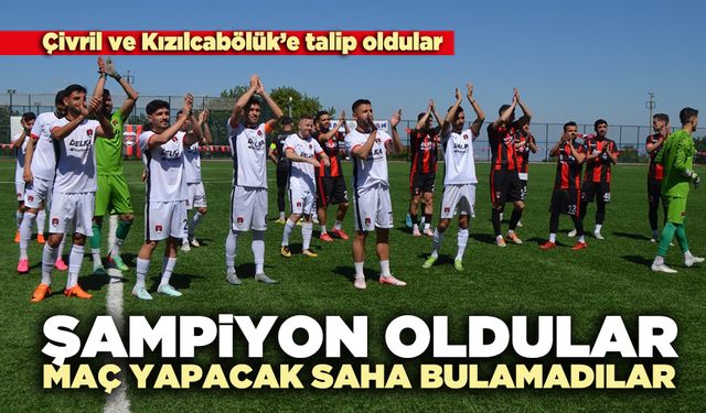 Şampiyon oldular maç yapacak saha bulamadılar